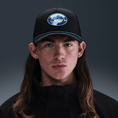 ■Nike■ Rise Structure Outdoor Trucker Cap Black University Nike Rise Outdoor Trucker Cap In Black/black/university Blue